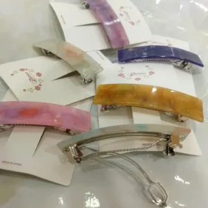 barrettes cheveux fermeture en métal divers couleurs